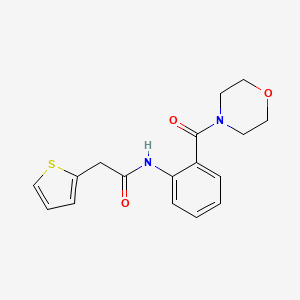 molecular formula C17H18N2O3S B4385068 N-[2-(MORPHOLINE-4-CARBONYL)PHENYL]-2-(THIOPHEN-2-YL)ACETAMIDE 