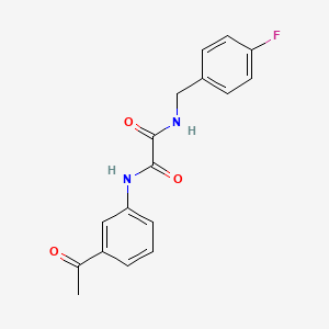 molecular formula C17H15FN2O3 B4385069 N'-(3-acetylphenyl)-N-[(4-fluorophenyl)methyl]oxamide 