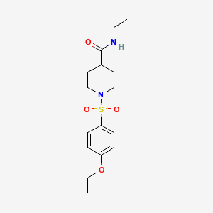 molecular formula C16H24N2O4S B4385115 1-(4-ETHOXYBENZENESULFONYL)-N-ETHYLPIPERIDINE-4-CARBOXAMIDE 