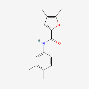 molecular formula C15H17NO2 B4385125 N-(3,4-dimethylphenyl)-4,5-dimethylfuran-2-carboxamide 