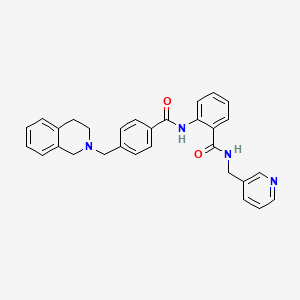 molecular formula C30H28N4O2 B4385166 N-[(PYRIDIN-3-YL)METHYL]-2-{4-[(1,2,3,4-TETRAHYDROISOQUINOLIN-2-YL)METHYL]BENZAMIDO}BENZAMIDE 