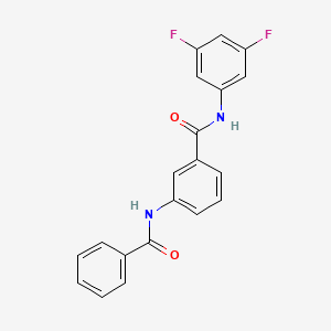 molecular formula C20H14F2N2O2 B4385216 3-benzamido-N-(3,5-difluorophenyl)benzamide 