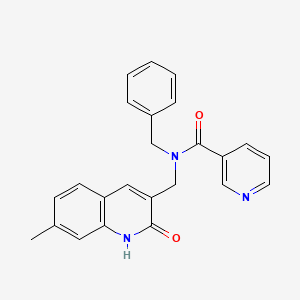 molecular formula C24H21N3O2 B4385224 N-benzyl-N-[(7-methyl-2-oxo-1H-quinolin-3-yl)methyl]pyridine-3-carboxamide 