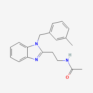 molecular formula C19H21N3O B4385229 N-(2-{1-[(3-METHYLPHENYL)METHYL]-1H-1,3-BENZODIAZOL-2-YL}ETHYL)ACETAMIDE 