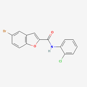 molecular formula C15H9BrClNO2 B4385318 5-bromo-N-(2-chlorophenyl)-1-benzofuran-2-carboxamide 
