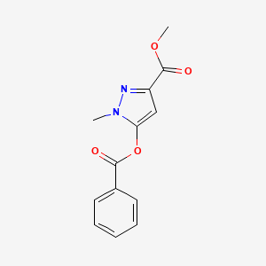 molecular formula C13H12N2O4 B4385337 Methyl 5-benzoyloxy-1-methylpyrazole-3-carboxylate 