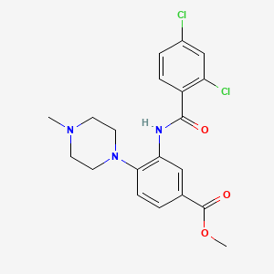 molecular formula C20H21Cl2N3O3 B4385363 Methyl 3-[(2,4-dichlorobenzoyl)amino]-4-(4-methylpiperazin-1-yl)benzoate 