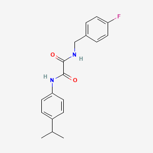 molecular formula C18H19FN2O2 B4385434 N-[(4-fluorophenyl)methyl]-N'-(4-propan-2-ylphenyl)oxamide 