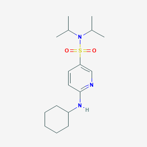molecular formula C17H29N3O2S B4385527 6-(cyclohexylamino)-N,N-di(propan-2-yl)pyridine-3-sulfonamide 