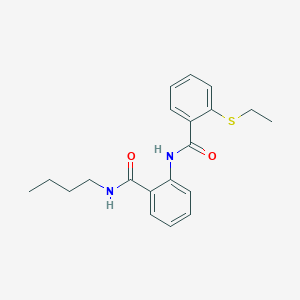 molecular formula C20H24N2O2S B4385593 N-BUTYL-2-[2-(ETHYLSULFANYL)BENZAMIDO]BENZAMIDE 