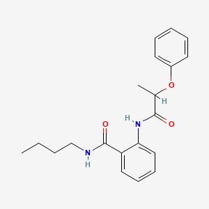 molecular formula C20H24N2O3 B4385626 N-butyl-2-[(2-phenoxypropanoyl)amino]benzamide 