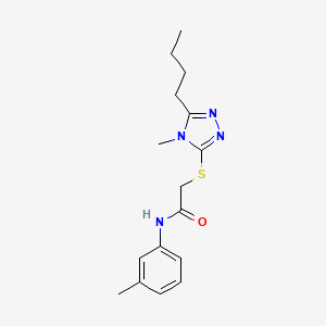 molecular formula C16H22N4OS B4385633 2-[(5-butyl-4-methyl-1,2,4-triazol-3-yl)sulfanyl]-N-(3-methylphenyl)acetamide 