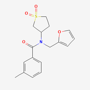 molecular formula C17H19NO4S B4385653 N-(1,1-dioxidotetrahydrothien-3-yl)-N-(2-furylmethyl)-3-methylbenzamide 