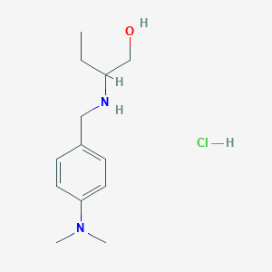 molecular formula C13H23ClN2O B4385661 2-[[4-(Dimethylamino)phenyl]methylamino]butan-1-ol;hydrochloride 