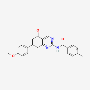 molecular formula C23H21N3O3 B4385711 N-(7-(4-methoxyphenyl)-5-oxo-5,6,7,8-tetrahydroquinazolin-2-yl)-4-methylbenzamide 