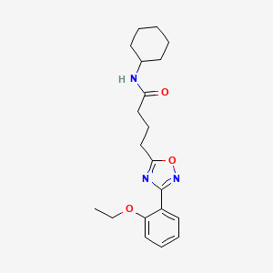 molecular formula C20H27N3O3 B4385741 N-cyclohexyl-4-[3-(2-ethoxyphenyl)-1,2,4-oxadiazol-5-yl]butanamide 