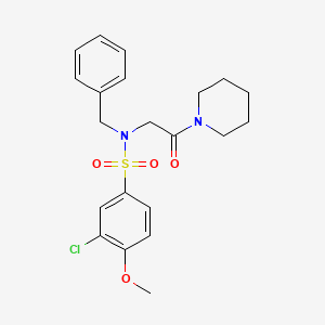 molecular formula C21H25ClN2O4S B4385772 N-BENZYL-3-CHLORO-4-METHOXY-N-[2-OXO-2-(PIPERIDIN-1-YL)ETHYL]BENZENE-1-SULFONAMIDE 