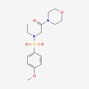 molecular formula C15H22N2O5S B4385797 N-ethyl-4-methoxy-N-[2-(morpholin-4-yl)-2-oxoethyl]benzenesulfonamide 