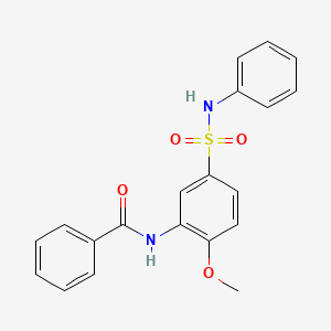molecular formula C20H18N2O4S B4385808 N-[2-methoxy-5-(phenylsulfamoyl)phenyl]benzamide 