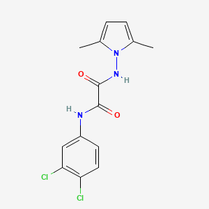 molecular formula C14H13Cl2N3O2 B4385828 N-(3,4-dichlorophenyl)-N'-(2,5-dimethylpyrrol-1-yl)oxamide 