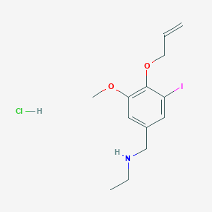 molecular formula C13H19ClINO2 B4385831 N-[(3-iodo-5-methoxy-4-prop-2-enoxyphenyl)methyl]ethanamine;hydrochloride 