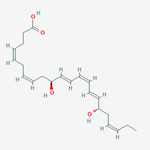molecular formula C22H32O4 B043859 10S,17S-dihydroxy-4Z,7Z,11E,13Z,15E,19Z-docosahexaenoic acid CAS No. 871826-47-0