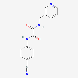 molecular formula C15H12N4O2 B4385913 N'-(4-cyanophenyl)-N-(pyridin-3-ylmethyl)oxamide 