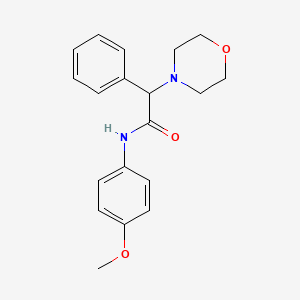molecular formula C19H22N2O3 B4385923 N-(4-methoxyphenyl)-2-morpholin-4-yl-2-phenylacetamide 
