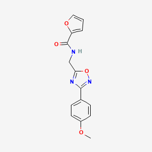 molecular formula C15H13N3O4 B4385934 N-{[3-(4-methoxyphenyl)-1,2,4-oxadiazol-5-yl]methyl}furan-2-carboxamide 