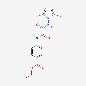 molecular formula C17H19N3O4 B4385993 ethyl 4-({[(2,5-dimethyl-1H-pyrrol-1-yl)amino](oxo)acetyl}amino)benzoate 