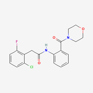 molecular formula C19H18ClFN2O3 B4386041 2-(2-chloro-6-fluorophenyl)-N-[2-(morpholine-4-carbonyl)phenyl]acetamide 