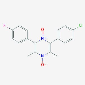 molecular formula C18H14ClFN2O2 B4386099 2-(4-Chlorophenyl)-6-(4-fluorophenyl)-3,5-dimethyl-4-oxidopyrazin-1-ium 1-oxide 