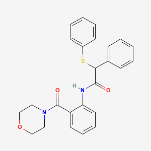molecular formula C25H24N2O3S B4386118 N-[2-(morpholin-4-ylcarbonyl)phenyl]-2-phenyl-2-(phenylsulfanyl)acetamide 