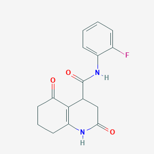molecular formula C16H15FN2O3 B4386137 N-(2-fluorophenyl)-2,5-dioxo-1,2,3,4,5,6,7,8-octahydroquinoline-4-carboxamide 