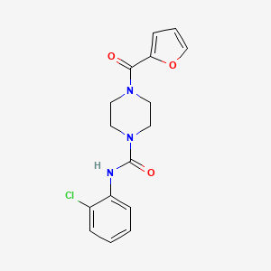 molecular formula C16H16ClN3O3 B4386158 N-(2-chlorophenyl)-4-(furan-2-carbonyl)piperazine-1-carboxamide 