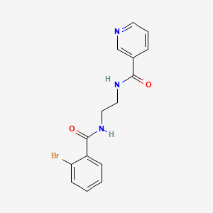 molecular formula C15H14BrN3O2 B4386181 N-[2-[(2-bromobenzoyl)amino]ethyl]pyridine-3-carboxamide 