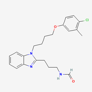 molecular formula C22H26ClN3O2 B4386265 N-(3-{1-[4-(4-chloro-3-methylphenoxy)butyl]-1H-1,3-benzodiazol-2-yl}propyl)formamide 