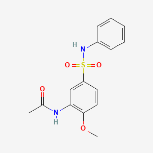 molecular formula C15H16N2O4S B4386294 N-[2-methoxy-5-(phenylsulfamoyl)phenyl]acetamide 