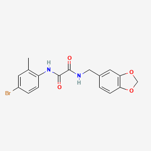 molecular formula C17H15BrN2O4 B4386363 N-(1,3-benzodioxol-5-ylmethyl)-N'-(4-bromo-2-methylphenyl)oxamide 