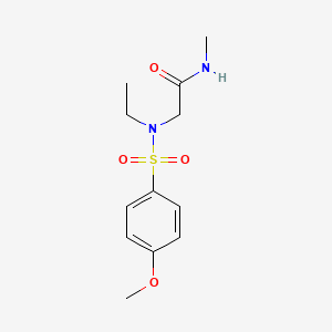 molecular formula C12H18N2O4S B4386407 N~2~-ethyl-N~2~-[(4-methoxyphenyl)sulfonyl]-N-methylglycinamide 