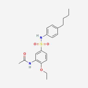 molecular formula C20H26N2O4S B4386428 N-{5-[(4-butylphenyl)sulfamoyl]-2-ethoxyphenyl}acetamide 