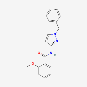 molecular formula C18H17N3O2 B4386521 N~1~-(1-BENZYL-1H-PYRAZOL-3-YL)-2-METHOXYBENZAMIDE 