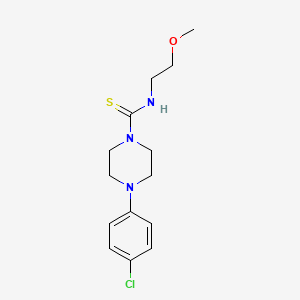 molecular formula C14H20ClN3OS B4386523 4-(4-CHLOROPHENYL)-N-(2-METHOXYETHYL)TETRAHYDRO-1(2H)-PYRAZINECARBOTHIOAMIDE 