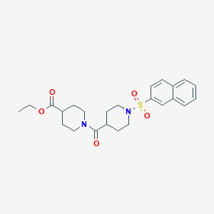 molecular formula C24H30N2O5S B4386551 Ethyl 1-(1-naphthalen-2-ylsulfonylpiperidine-4-carbonyl)piperidine-4-carboxylate 
