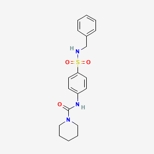 molecular formula C19H23N3O3S B4386567 N-[4-(benzylsulfamoyl)phenyl]piperidine-1-carboxamide 