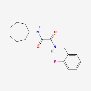 molecular formula C16H21FN2O2 B4386569 N'-cycloheptyl-N-[(2-fluorophenyl)methyl]oxamide 