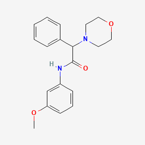 molecular formula C19H22N2O3 B4386641 N-(3-methoxyphenyl)-2-morpholin-4-yl-2-phenylacetamide 