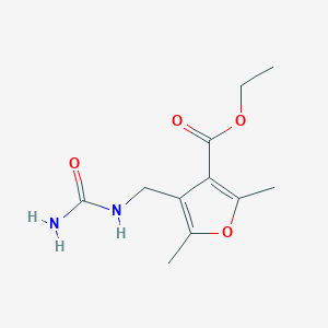 molecular formula C11H16N2O4 B4386786 Ethyl 4-[(carbamoylamino)methyl]-2,5-dimethylfuran-3-carboxylate 