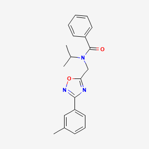 molecular formula C20H21N3O2 B4386821 N-{[3-(3-methylphenyl)-1,2,4-oxadiazol-5-yl]methyl}-N-(propan-2-yl)benzamide 