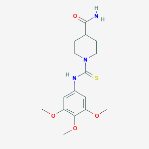 molecular formula C16H23N3O4S B4386950 1-[(3,4,5-Trimethoxyphenyl)carbamothioyl]piperidine-4-carboxamide 